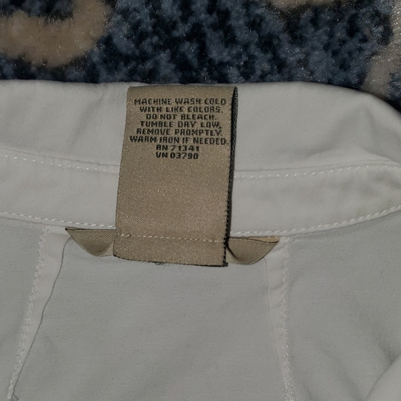 LL Bean Cotton Barn Jacket / Blazer In White - Picture 5 of 9